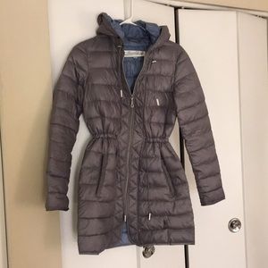 Kenneth Cole long, grey winter coat